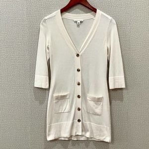 Silk Cashmere Blend Banana Republic Ivory Cardigan Sweater XS
